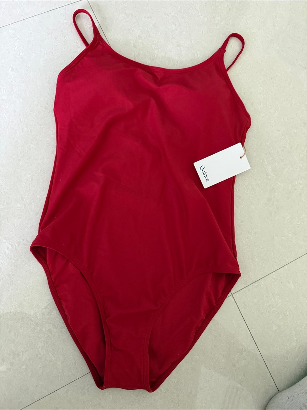 Quince Red One-Piece Swimsuit Medium NWT